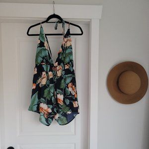 Zaful Floral Shorts Romper